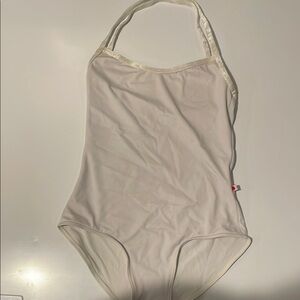 White Halter Yumiko Leotard